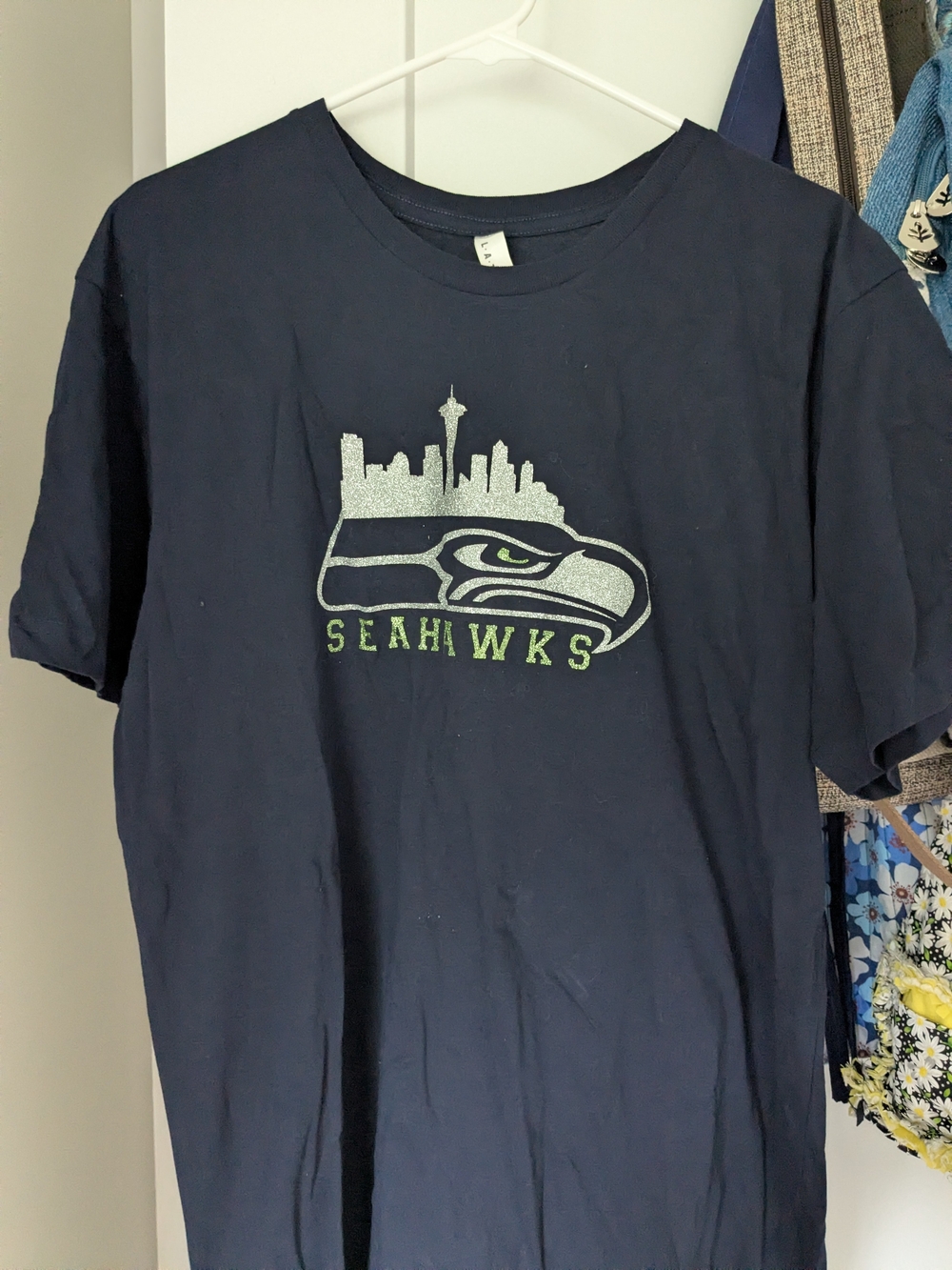 Seattle Seahawks Navy Short-Sleeve Logo Tee